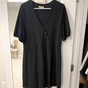Madewell Wrap Dress Black
